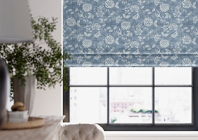 Bird Garden, Denim - Roman Blind - Image 5